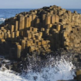 Hexagonal patterns at Giant's Causeway in Ireland